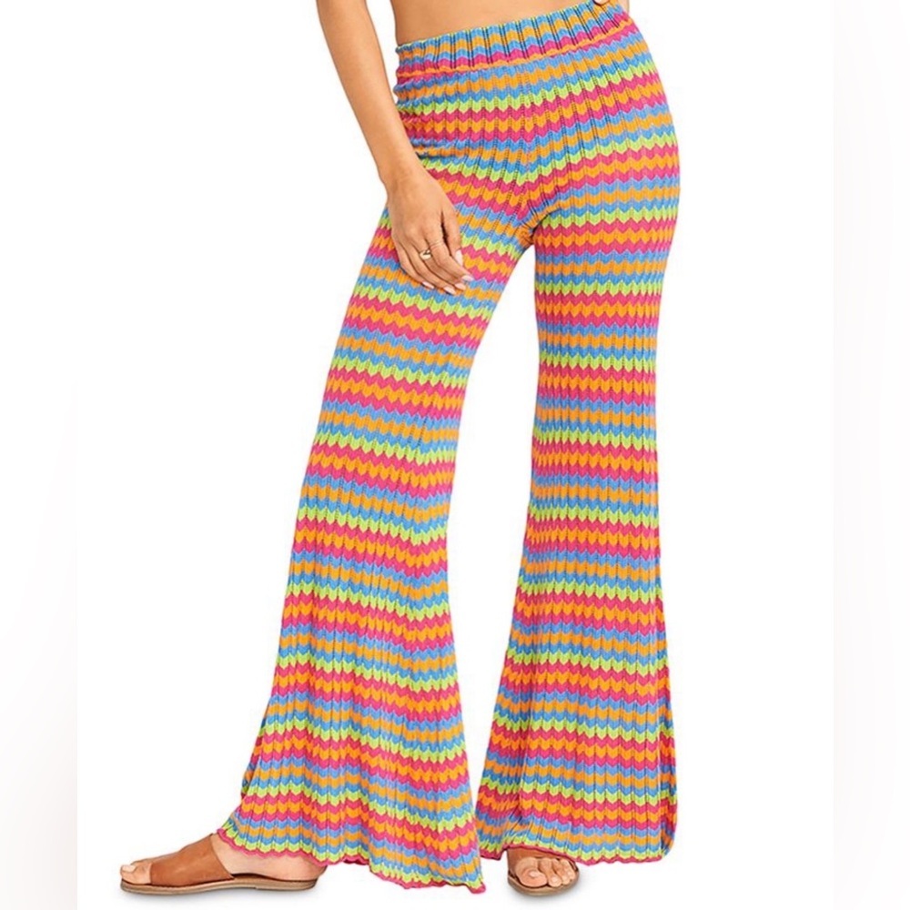 Show Me Your Mumu Susie Striped Flared Pants Size S